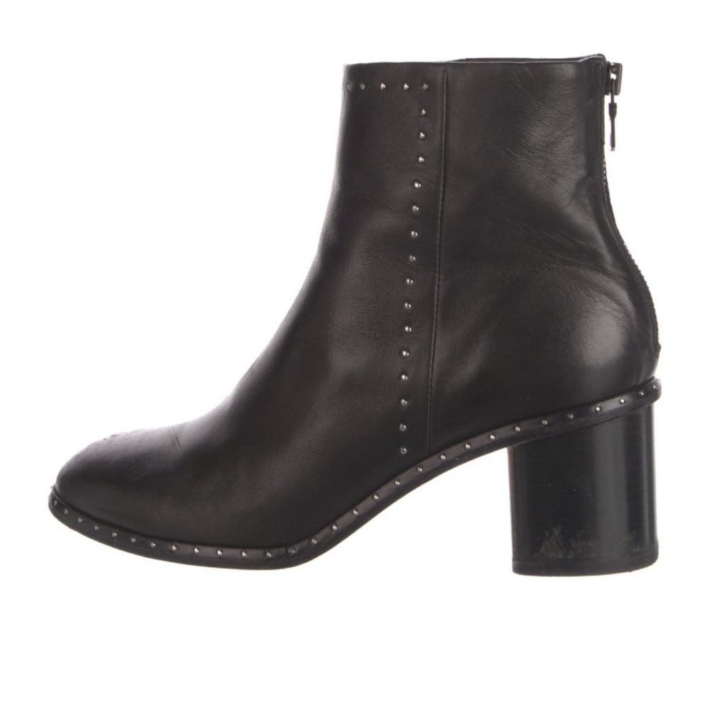 Rag and Bone Willow Studded Ankle Boot Black Leather size 38.5/US 8